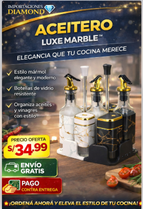 ✨ACEITERO LUXE MARBLE™ – ELEGANCIA Y ORDEN EN TU MESA ✨